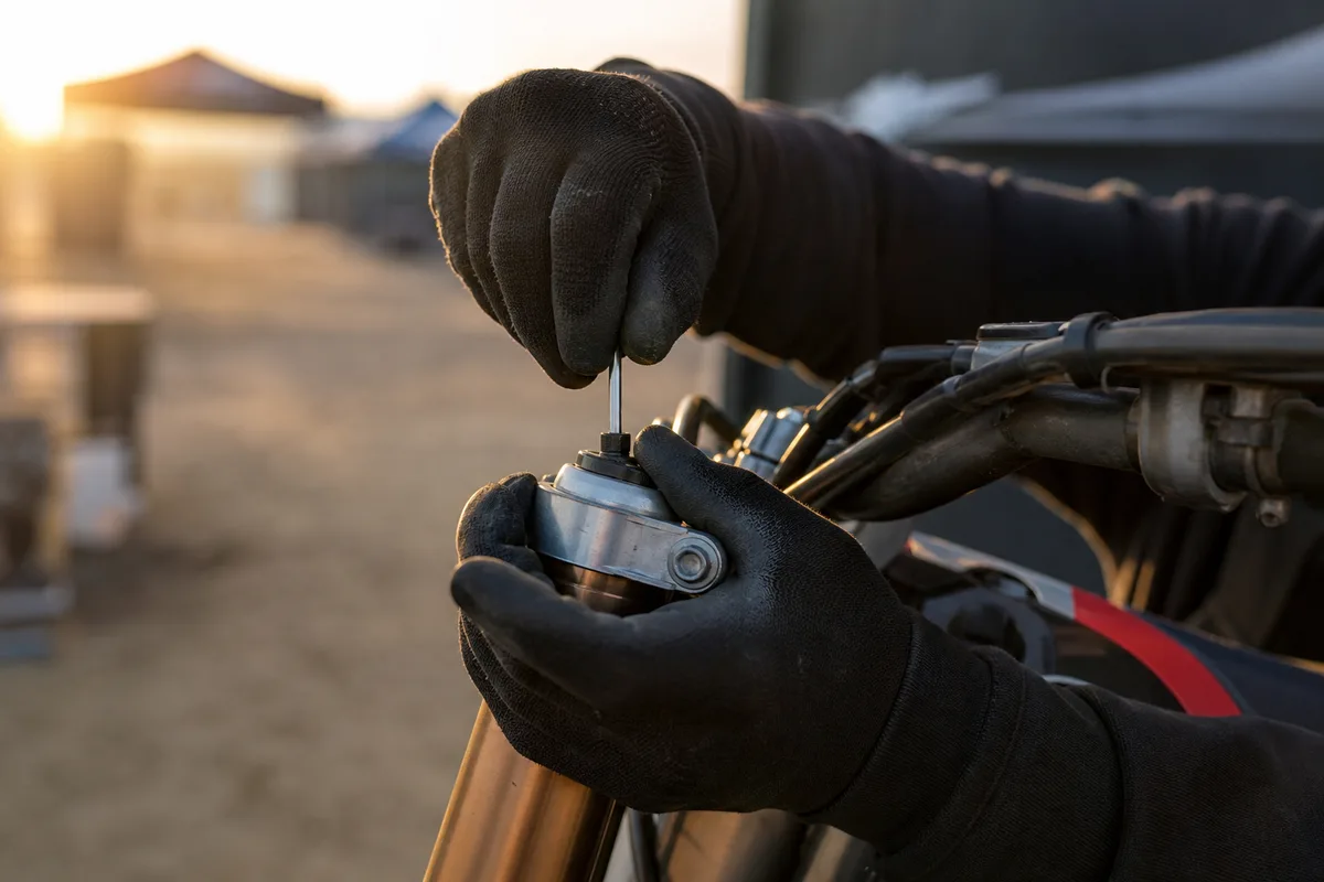 Réglage suspension moto cross : sag, clics et hauteur